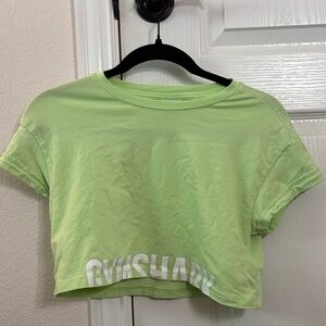 Gymshark Lime Green Cropped Tee